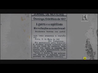 Anúncio publicado no “Jornal de Notícias”, reproduzido no documentário do Canal História ”As Faces de Fátima”